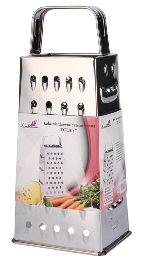 Răzătoare Tola din inox cu patru fețe, 21 cm