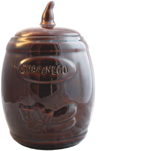 Butoi ceramic pentru fermentare 3,5 l cu clești de lemn