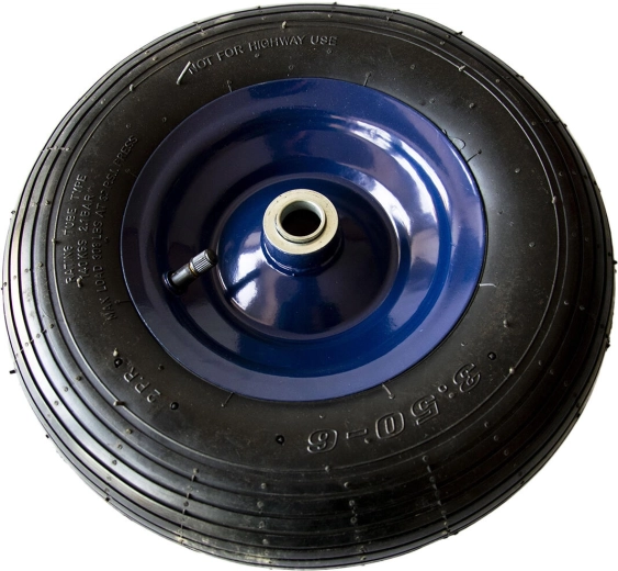 Roată pneumatică pentru cărucior tip rudl, 300 mm, cu disc metalic, butuc 20 mm