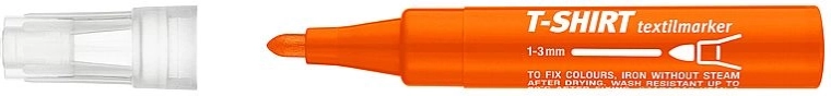 Marker portocaliu pentru textile cu vârf rotund