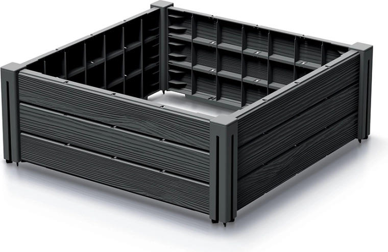 Strat înălțat din plastic rezistent 61,8 × 61,8 cm antracit
