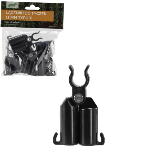 Set de 6 cuplaje în cruce pentru bețe de grădină 11 mm