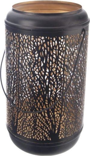 Sfeșnic TREE din metal, negru-auriu, 23 cm