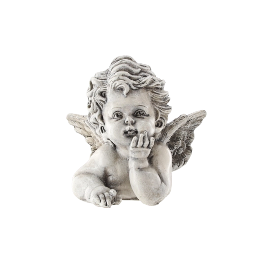 Figurină comemorativă îngeraș pentru mormânt, cu aspect de piatră 9 × 6 × 8 cm - 1 bucată