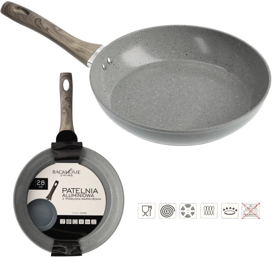 Tigaie din aluminiu cu suprafață marmoratǎ 28 cm