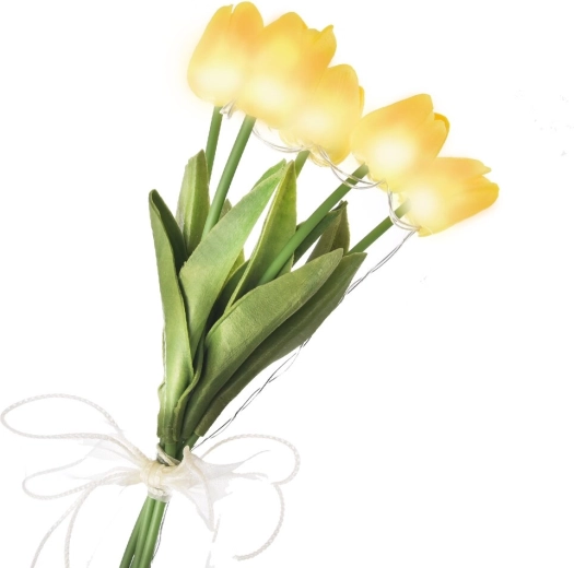 Buchet decorativ LED de lalele galbene