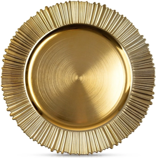 Suport decorativ auriu pentru farfurie, 33 cm