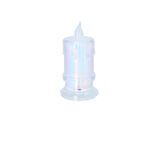 Lumânare LED 4,5 × 9,5 cm semitransparentă, mix de modele