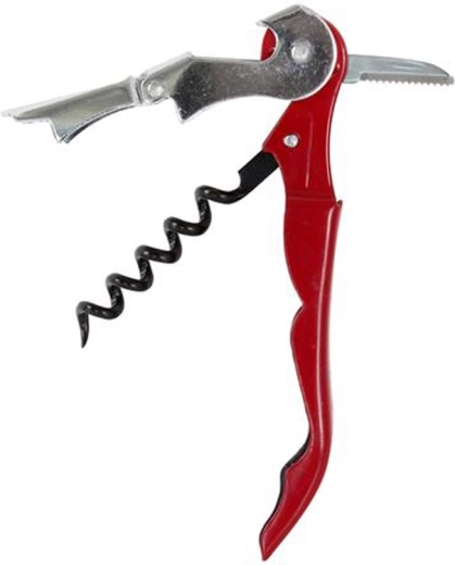 Deschizător metalic tip chelner 11 cm, roșu