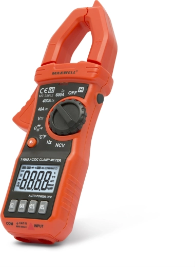 Multimetru digital cu clește Maxwell True RMS 600 A cu lumină de lucru