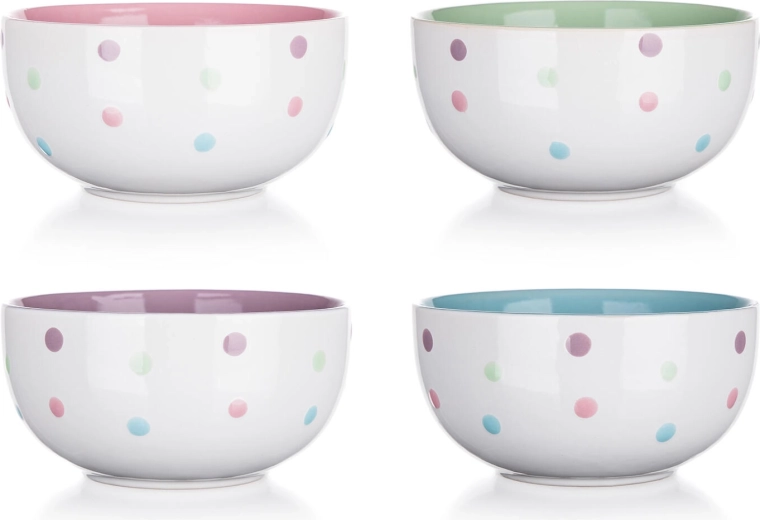 Bol ceramic cu buline 520 ml mix de culori