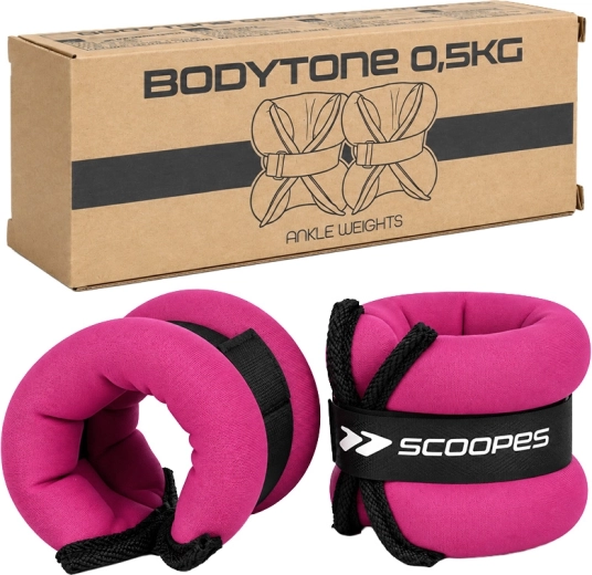 BodyTone greutăți pentru încheietură 0,5 kg roz (2× 0,5 kg)