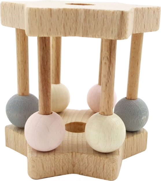 Jucărie zornăitoare stea roz