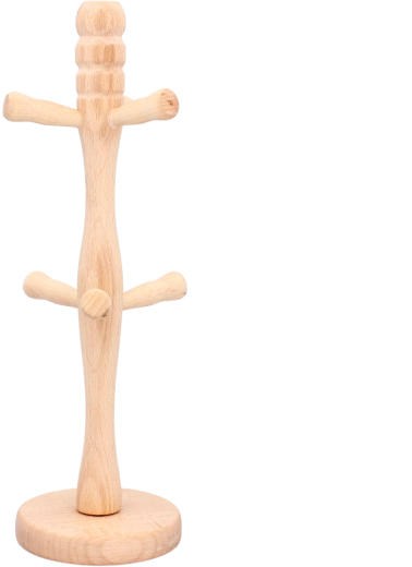 Suport pentru căni cu bază din lemn, 6 poziții