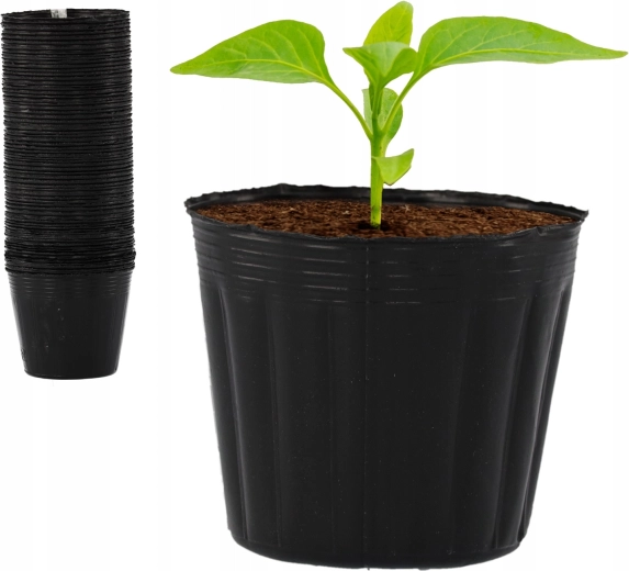 Set de 100 ghivece pentru răsaduri 7,5 × 6,7 cm