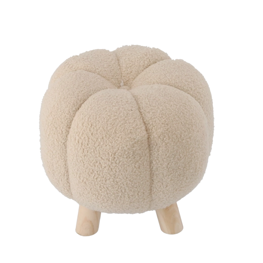 Puf decorativ bej 32 × 30 cm