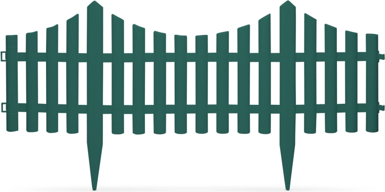 Bordură de grădină din plastic verde 60 × 23 cm