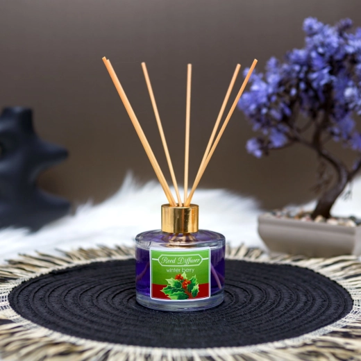 Difuzor de aromă cu bețișoare parfumate, fructe de pădure de iarnă, 100 ml
