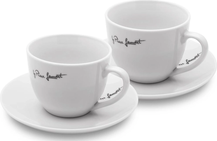 Lamart Kaffe ceașcă din porțelan cu farfurioară, 2 buc., 300 ml