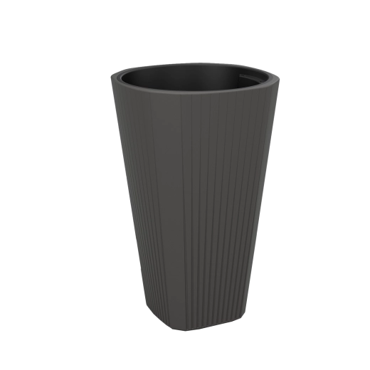 Ghiveci MUZA cu inserție 39 cm antracit