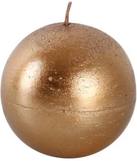 Lumânare rustică rotundă, 8 cm, culoare cupru PROVENCE
