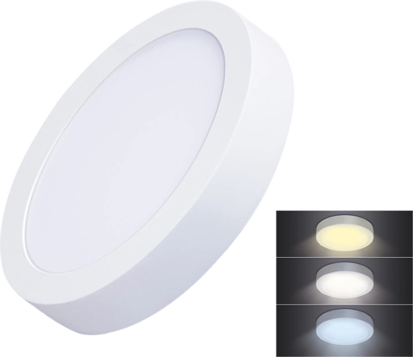 Solight mini panou LED CCT aplicat rotund 12 W 900 lm