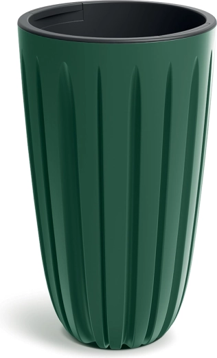 Ghiveci Wario 29 cm verde închis cu inserție interioară
