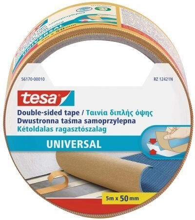 Bandă dublu-adezivă pentru covoare Tesa 50 mm × 5 m