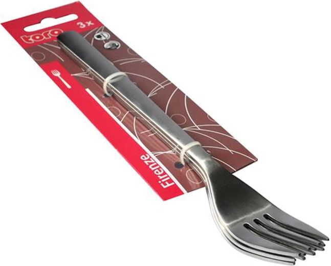 Furculiță de masă din oțel inoxidabil TORO Firenze, set 3 buc.