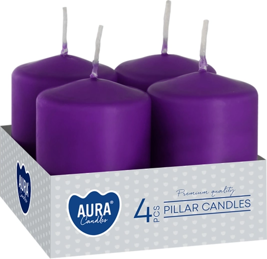 Lumânări advent violete 60 × 40 mm - 4 buc.