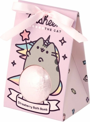 Pusheen The Cat bile efervescente de baie cu aromă de căpșuni, 6×55 g