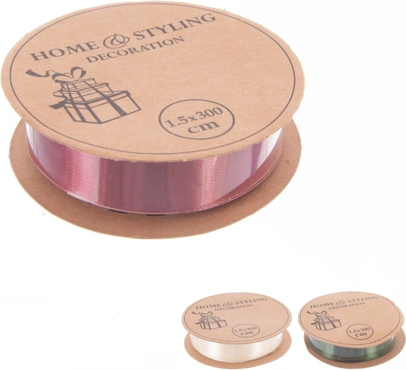 Panglică de Crăciun din poliester 15 mm / 3 m – 3 variante (asortate)