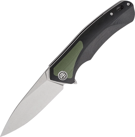 Petrified Fish PUB cuțit pliant 9,5 cm, D2 Stonewash, G10 negru/verde