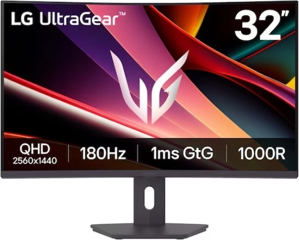 Monitor de gaming curbat LG UltraGear 32" QHD 180 Hz