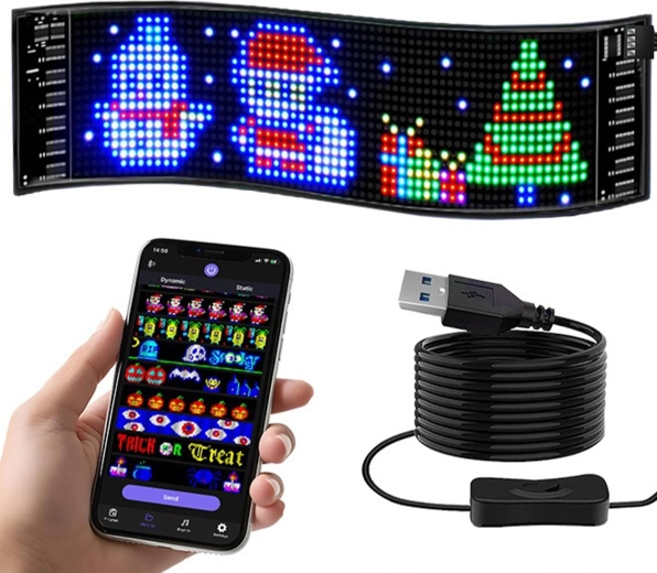 Panou LED RGB programabil pentru mașină, pentru luneta din spate