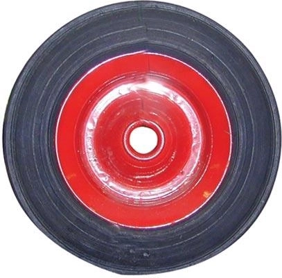 Roată plină pentru cărucior tip rudl, 196 mm, cu disc metalic și butuc cu alunecare 20 mm