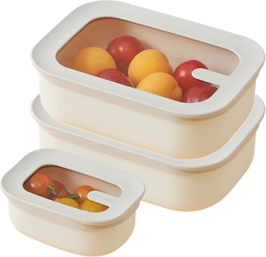 Cutii pentru alimente LocknLock Dual Nesting, set 3 buc