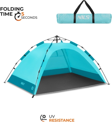 Cort de plajă pop-up Nils NC4802, albastru