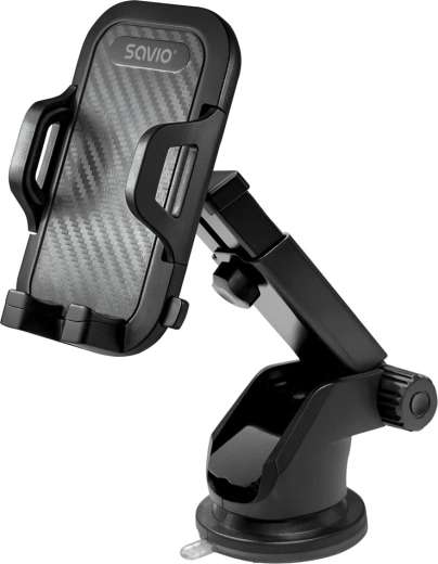 Savio suport auto pentru telefon cu ventuză și braț telescopic