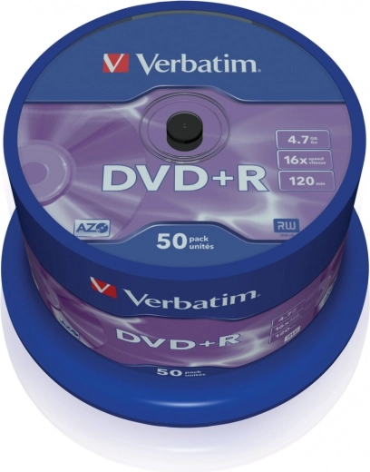 Verbatim DVD+R Matt Silver 4,7 GB 16×, 50 buc.