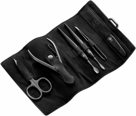 Set manichiură de călătorie Böker Arbolito, 6 piese, etui din piele