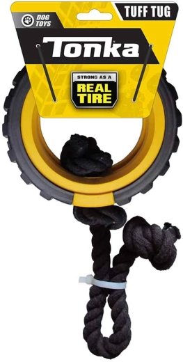 Tonka jucărie mega de tras din cauciuc cu frânghie pentru câini 38 cm