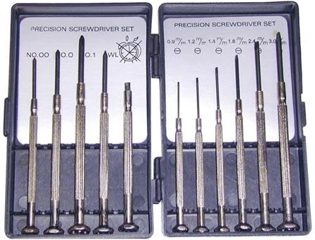 Set de șurubelnițe pentru ceasornicari, 11 piese