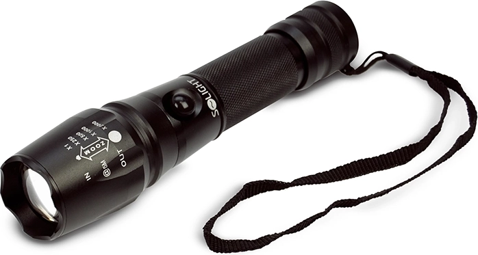 Lanternă LED profesională reîncărcabilă Solight, 600 lm, Cree XML T6, cu zoom - 1 bucată