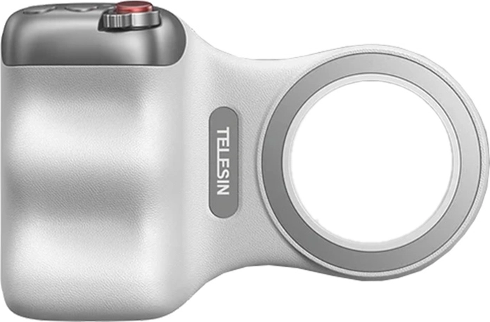 Mâner magnetic Telesin MagSafe Fun Shot Grip2 alb