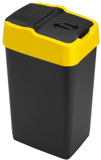 Coș de gunoi din plastic cu capac basculant HEIDRUN 18 l