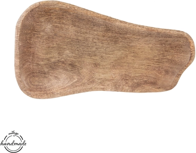 Tavă ovală de servire din lemn de mango 41 × 23 cm