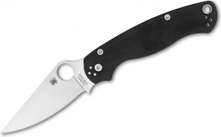 Cuțit de buzunar Spyderco Para Military 2, G10 negru, lamă satinată 8,7 cm