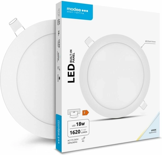 Panou LED rotund 18 W alb rece MODEE LIGHTING