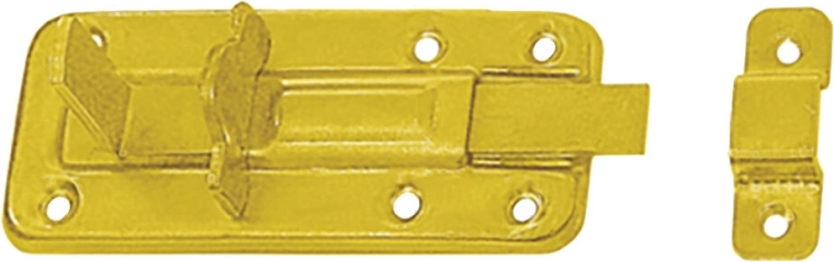 Zăvor cu locaș pentru lacăt 80 × 40 × 1,0 mm, oțel zincat galben